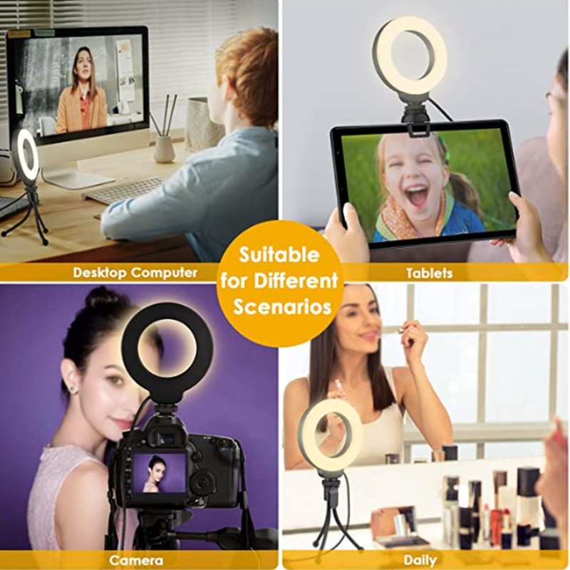 YT‑48 4in Round LED Fill Light for Online Meeting Live