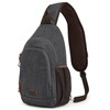 S-ZONE RFID Crossbody Sling Backpack Men Water Resistant Canvas Shoulder