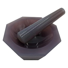 Kido Agate Mortar Mortar Mortar Shallow Mold 65 x 80 x 20 with Pestle /6-546-07