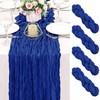 4 Pack 120 Inch Royal Blue Cheesecloth Table Runner Boho