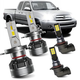 AWALITED Fits for 2000-2006 Toyota Tundra High Low Beam Fog Lights Bulbs Combo Pack, 6000K White Plug-and-Play Super Bright Light Bulbs, Pack of 4