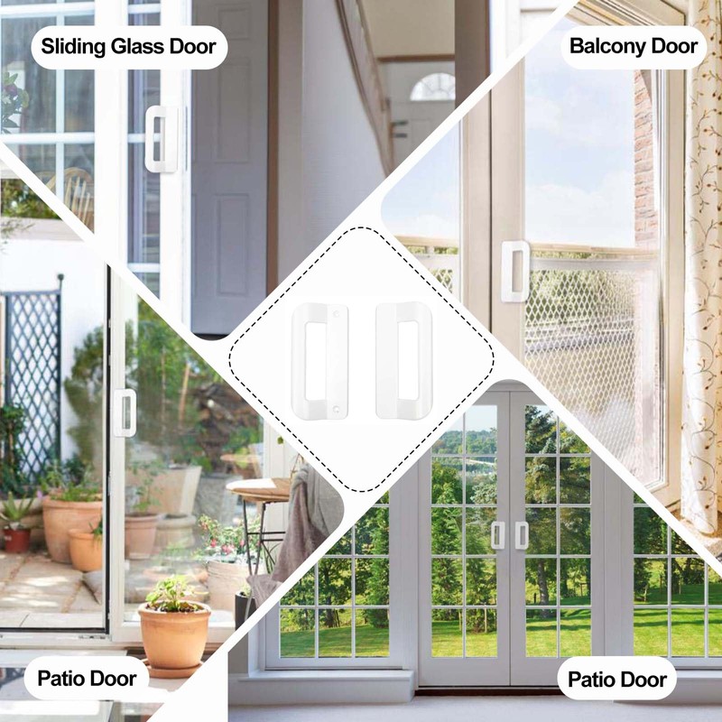 KVTTOZA Sliding Door Handle Set (No Lock, Non-Keyed), Fits 5-5/8