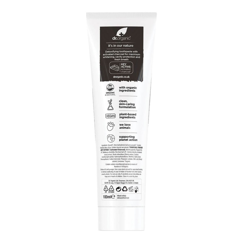 Dr Organic Activated Charcoal Toothpaste, 100ml