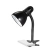 V- Light Black Adjustable Desk Lamp with Heavy Duty Clamp