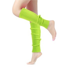 ONUPGO Leg Warmers for Women 80s Eighty's Party Junior Neon Ribbed Leg Warmers for Girls Fashion Winter Leg Long Socks