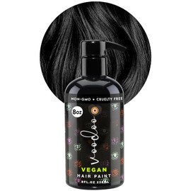 MOEHAIR Semi-Permanent Hair Color | Dark Blue Hair Dye 8 Oz | No Ammonia, Sulfate or Paraben | Vegan & Cruelty-Free | Voodoo Serenity Blue Hair Color (Black)