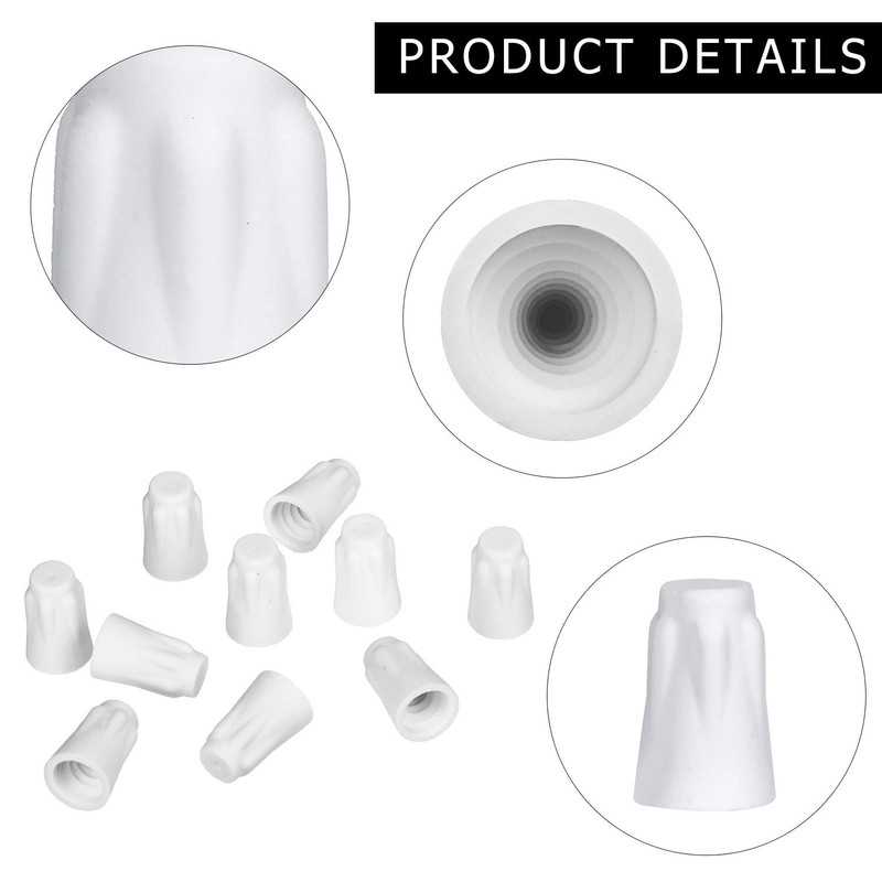 Zonon 36 Pcs Large Ceramic Wire Connector White Ceramic Nuts