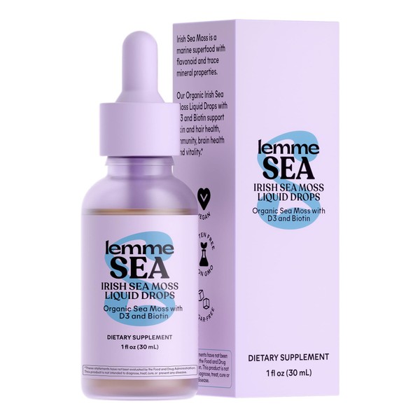 Lemme Irish Sea Moss Organic Liquid Drops with Vitamin D3