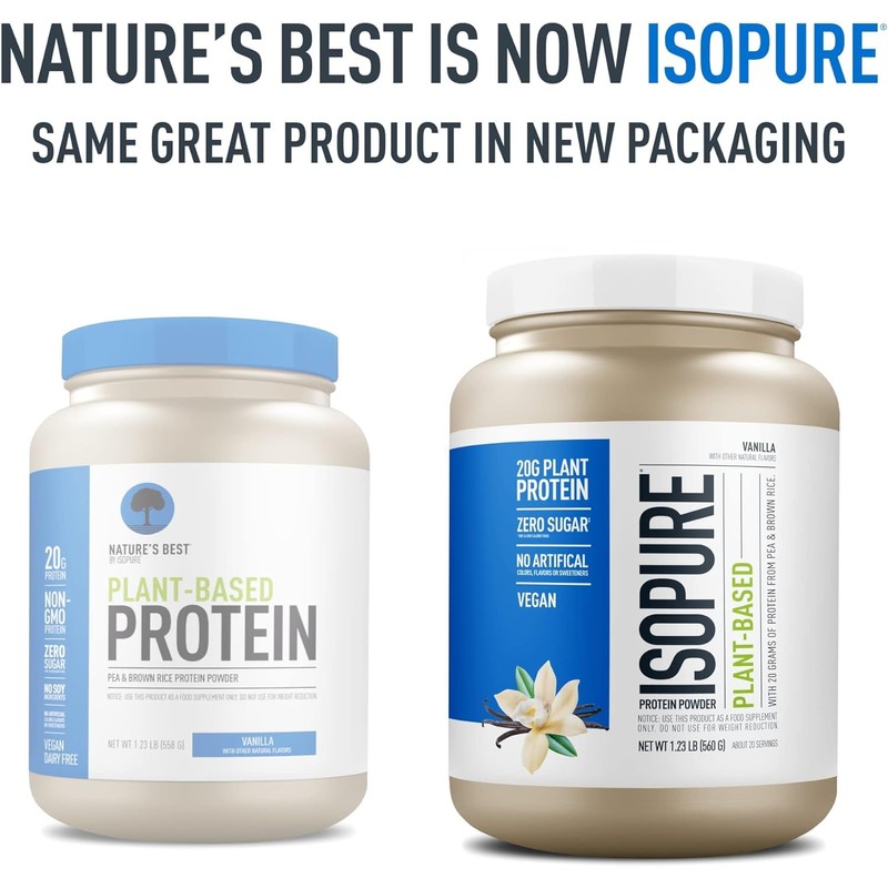 Isopure Isopure Plant-Based Protein Powder, Lactose Free, Gluten Free, With