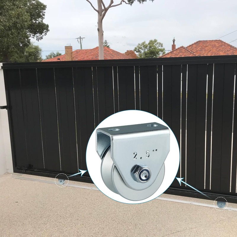 Skelang 2.5" V Groove Caster, Sliding Gate Wheel, Rigid Caster