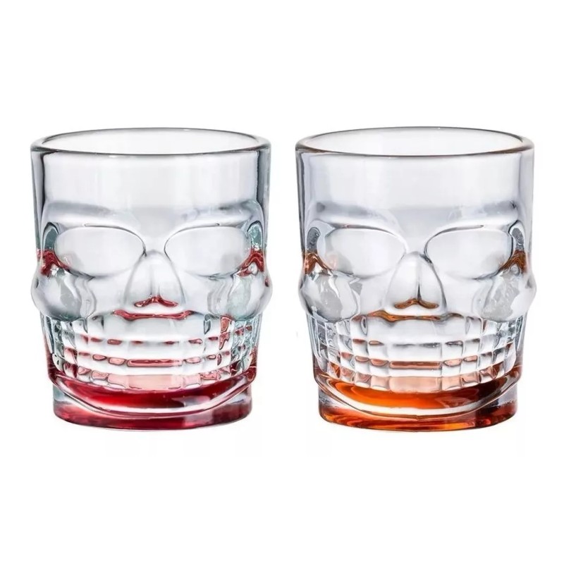 E-karly Set 6 Shot Tequilero Caballito Mezcal Vaso Craneo Calavera