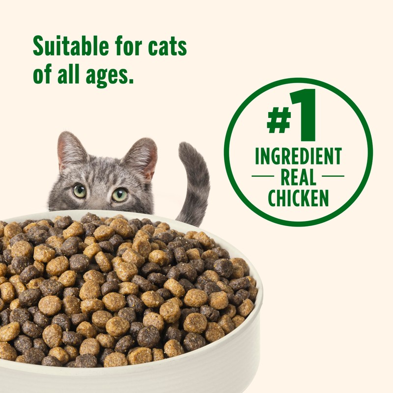 Nutrish Premium Natural Dry Cat Food, Real Chicken & Brown