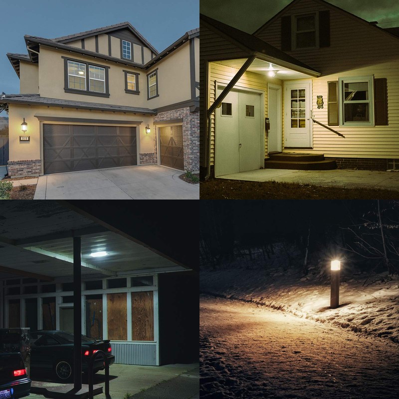 GREENIC Motion Sensor Light Bulbs Outdoor, 15W (100W Equivalent) 1500LM