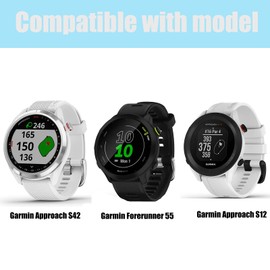 Giaogor Compatible for Garmin Forerunner 55 Band, Stretch Elastics Nylon Adjustable Replacement Strap Accessories Compatible for Garmin Forerunner 55 / Approach S42 / Approach S12 (Blueprint)