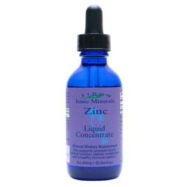 Eidon Ionic Minerals Liquid Zinc Concentrate - Ionic Zinc Drops, Boost Immune System & Mood, Relieves Stress, All-Natural, Vegan, Gluten-Free, No Preservatives or Additive - 2 Ounce Bottle