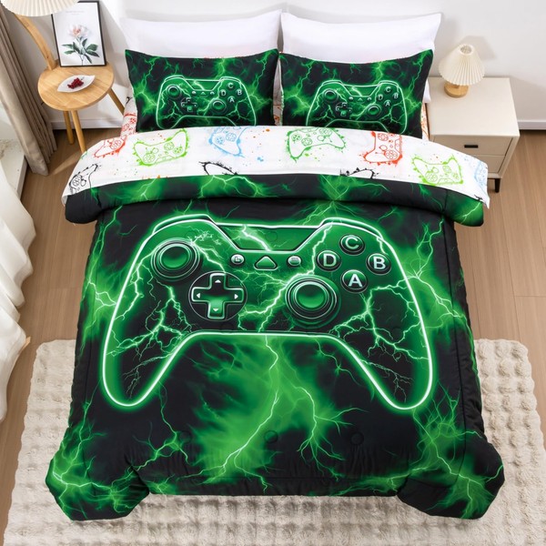 Meeting Story Gaming Bedding Set for Boy, 5 Pieces 3D