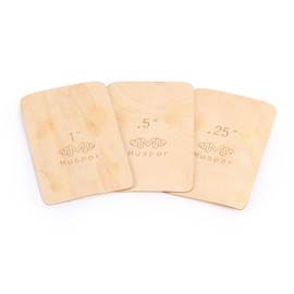 HUIOP 3pcs Guitar Neck Shims Portable Bass Neck Plate Tool Solid Maple Wood Guitar Neck Shim Protection 0.25/0.5/1 Degree Guitar Neck Plate Tool for Guitar Bass Repairment