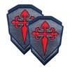 EmWoot 2PCS Knights Santiago Cross Patches Morale Patch Hook and