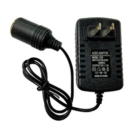 Ziciner Convertidor de CA a CC, 100-240 V a 12 V 2 A 24 W AC/DC, enchufe para encendedor de cigarrillos de coche, transformador adaptador de fuente de alimentación CA/CC automático para inflador,