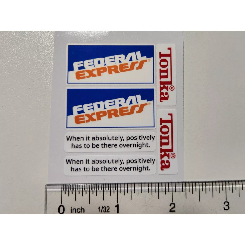Tiny Tonka Federal Express Van Decals For Tiny Tonka, For
