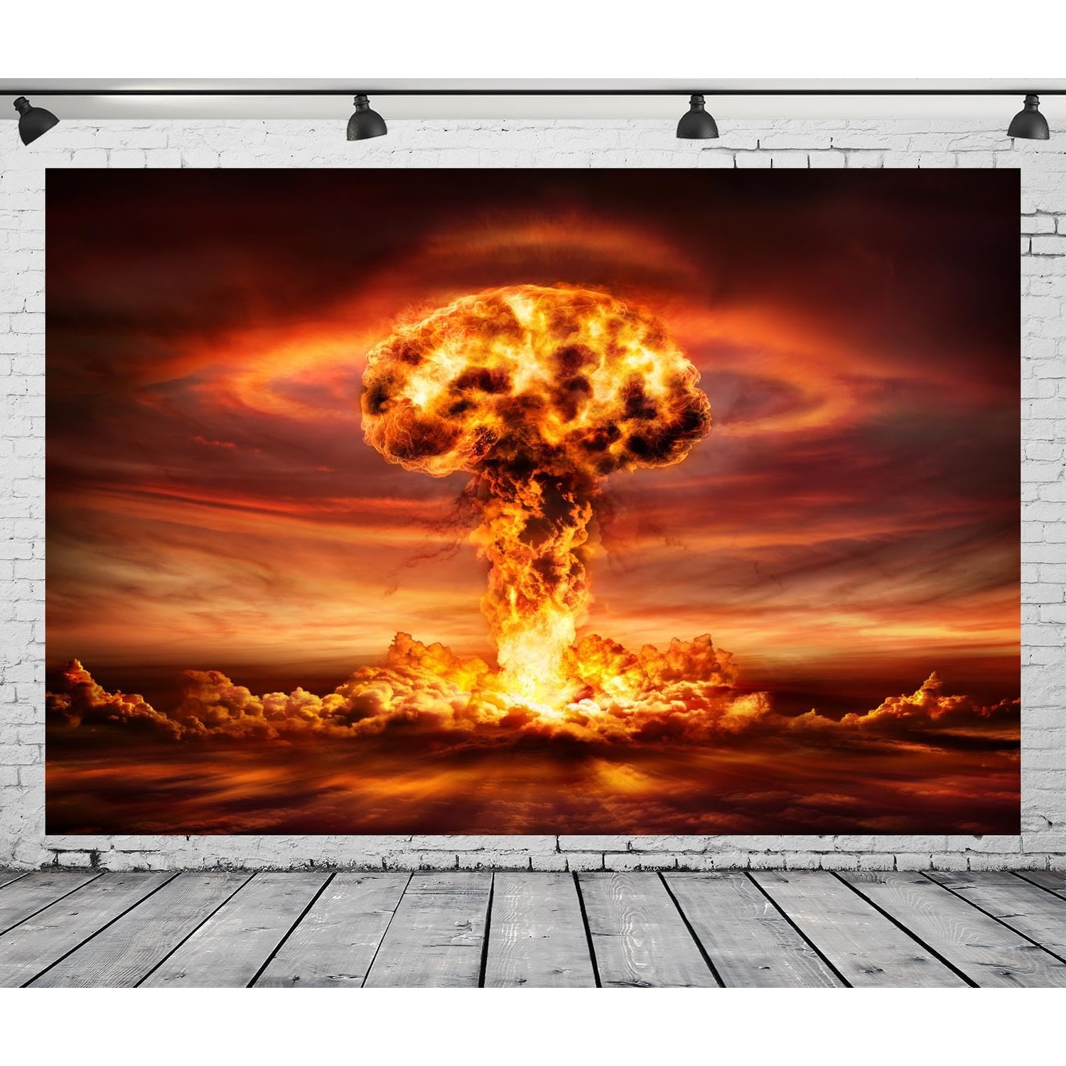 CORFOTO Nuclear Explosion Backdrop Fabric 7x5ft Magical Explosive ...