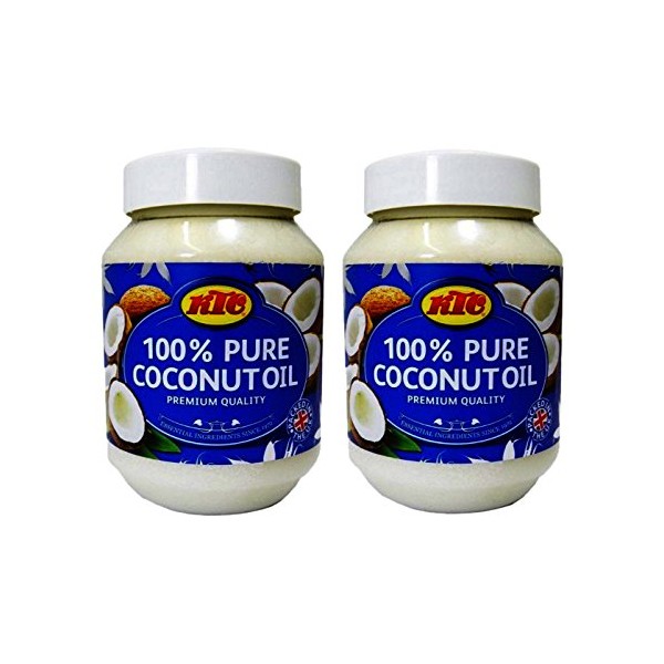 KTC 100% Pure Coconut Multipurpose Oil 500ml Jar x 2 Qty - Used for Hair, Cooking, Skin Moisturiser