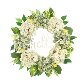 Simulation Wreath Door Decoration Vintage Hydrangea Wreath Wall Hanging Welcome Wreath
