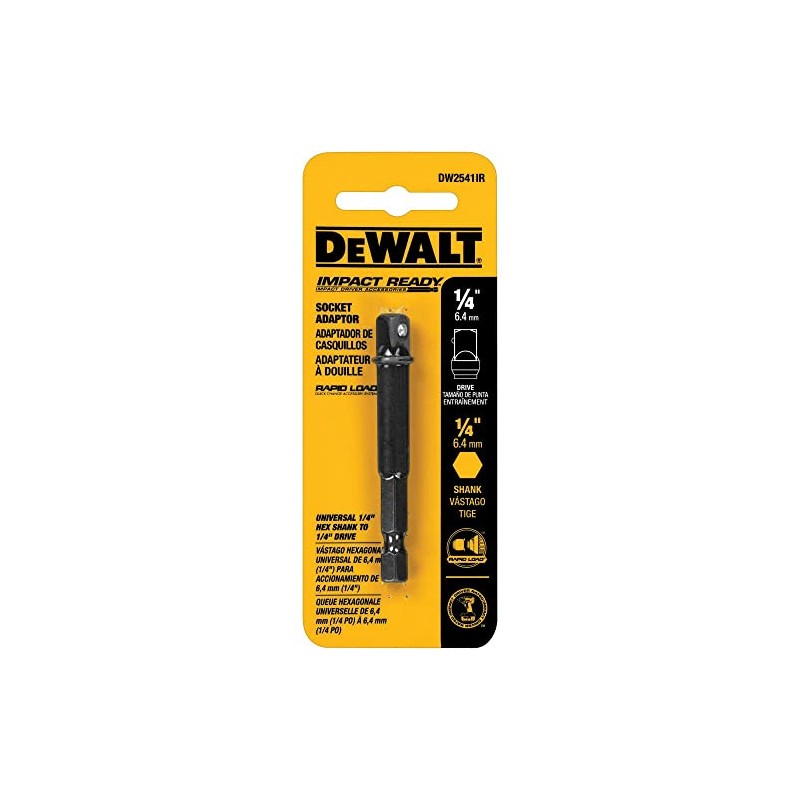 DeWalt DW2541IR 1/4-Inch Hex To 1/4-Inch Square Impact Ready Socket
