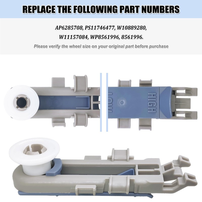 8561996 Dishwasher Upper Rack Wheel Adjuster WP8561996 for Whirlpool Maytag