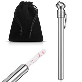 Portable Tyre Pressure Gauge Tyre Air Pressure Pen Stainless Steel Tyre Pressure Pen Car Tyre Pen Tool with Storage Bag for Tyre Pressure Gauge Tool