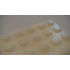 Bohle Innovation Solutions 10 SELF ADHESIVE RUBBER FEET BUMPERS 0.50"  x 0.14" WHITE BUMPER FEET + SAMPLES