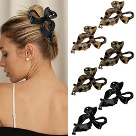 ANBALA 6 Pinzas Para El Pelo Con Lazo Para Mujer, Mate, Antideslizantes, De Gran Tamaño Y Sujeción Fuerte Para Cabello Grueso.