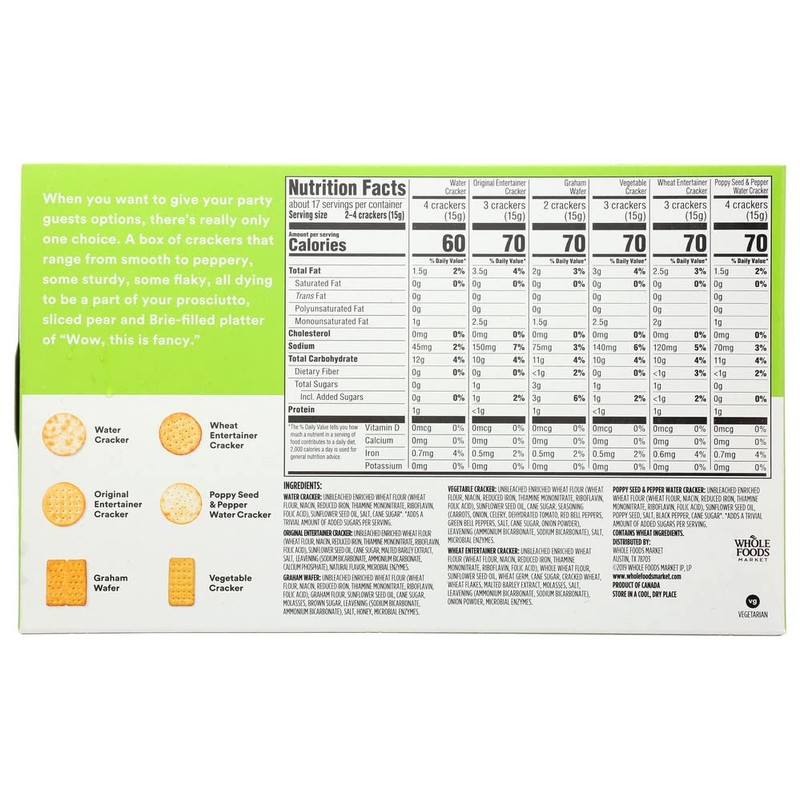 365 by Whole Foods Market, Assorted Entertaining Crackers, 8.8 Ounce