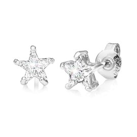 Philip Jones Star Earrings Created with Zircondia® Crystals