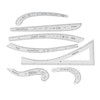 7Pcs Sewing Ruler Tailor Set Clear High Accuracy Scale Fashion