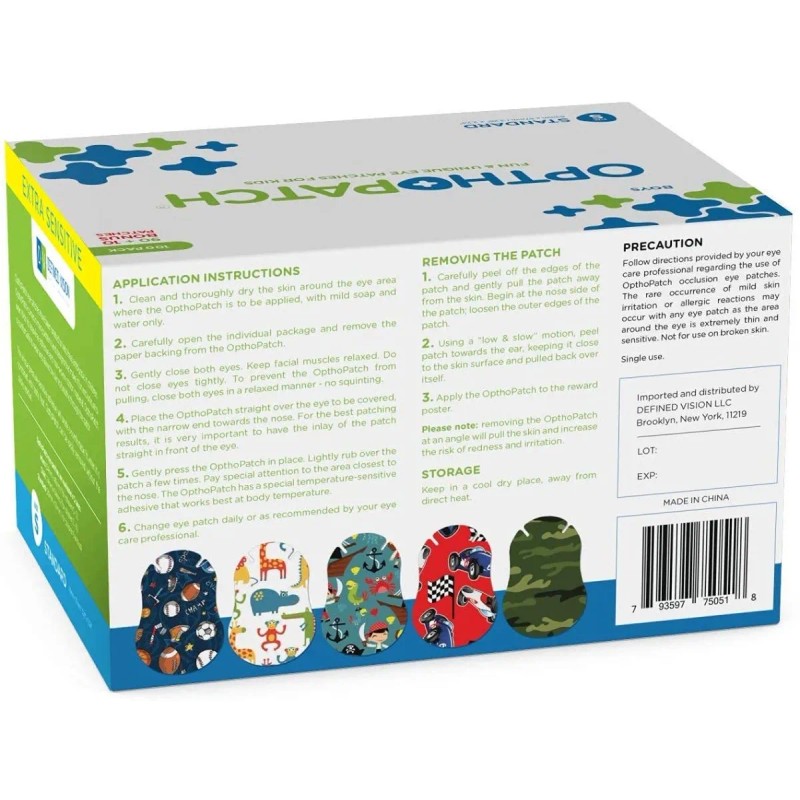 Parches Oculares Infantiles Suaves Para Niños 100pz