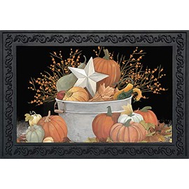 Briarwood Lane Fall Bushel Primitive Doormat Autumn Indoor/Outdoor 30" x 18"