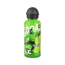 Emsa N30605 Teens Tritan Drinking Bottle | Capacity: 0.6 Litres | 100% Safe/Practical/Hygienic/Leak/Safe | Smart Drinking Cap | Robust | Design: Goal Striker