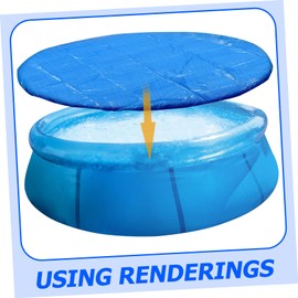 NOLITOY Set Pool Cover Frame 10ft Pool Cover Round Solar Cover for Round Frame Pools Outdoor Swimming Pool Pool Tarp Kids Pool Cover Water Pool for Kids Child Inflatable Liner