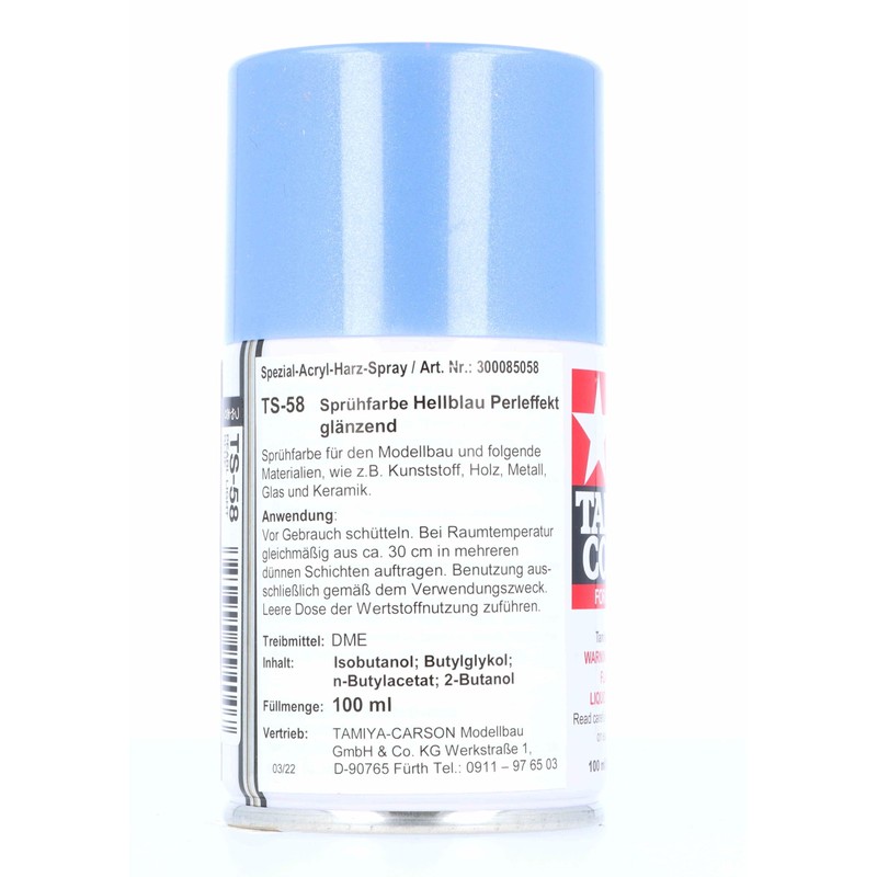 Tamiya TS-58 Pearl Light Blue TAM85058 Lacquer Primers & Paints