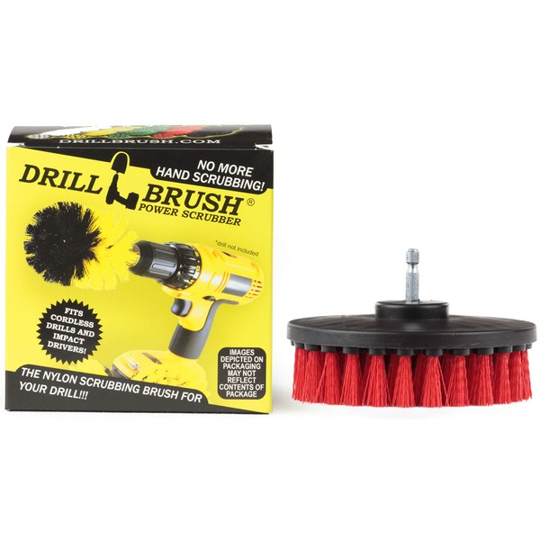 Drill Brush - Deck Scrub Brush - Bird Bath - Garden Statues - Granite, Marble Cleaner - Outdoor Fountains - Headstones, and Monuments
