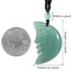 Nupuyai Green Aventurine Carved Crystal Stone Moon Face Necklace for
