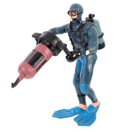 Generic Aquarium Diver Statue Realistic Fish Tank Landscaping Ornament Material Safe and Decorative Miniature Underwater Explorer for Freshwater Saltwater Aquariums