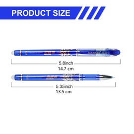 LuLiyLdJ Erasable Pens, Gel Pens, Erasable Pens, Eraser Pen, Ballpoint Pen for Erasing, Pack of 2 Rollerball Pens, Erasable 0.5 mm Erasable Pen with 20 Refills and 1