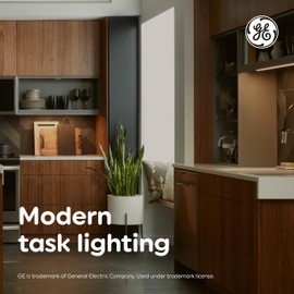 GE LED HD+ Undercabinet Puck Light Fixture, Linkable Plug-in Fixtures for Kitchens, High Definition Light in 5 Color Temperatures, Plug-in, (3 Pack)