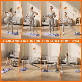 Pilates Board,Pilates Reformer Sets, Multifunctional Abdominal Pilates Board for Home Workout Equipment, Portable Foldable Ab Board Trainer Pilates Exercise Machine, Pilates Reformer Board for Women