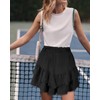 GOOBGS Flowy Shorts for Women High Waisted Lace Skort Trim