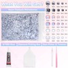 16000 Pcs Mixed White Silver Resin Flatback Rhinestones for Bedazzling