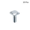 sourcing map Square Head Bolt, 20pcs M6x17.5mm Fully Thread Carbon