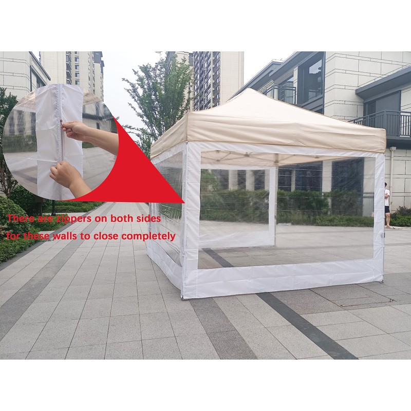 SCOCANOPY Clear Window Sidewall for 10x10 Canopy Frame, 3 Pack